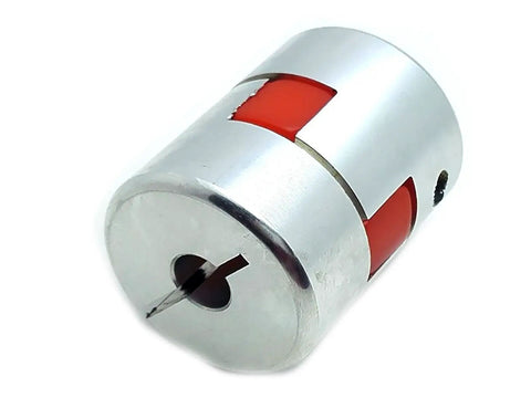 Half Inch CNC Flexible Plum Coupling Shaft Connector For 8mm By 12.7mm Bore Aluminum 25mm Outer Diameter 30mm Length D25 L30 heavy duty shaft coupler