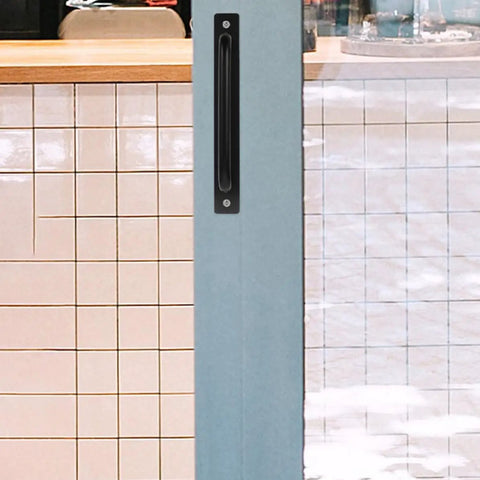 Black Aluminum Barn Door Handles Set Of 4 Surface Mounted Sliding Cabinet Door Pulls Built To Last Heavy Duty Alloy Hardware