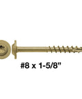 #8 x 1-5/8 inch Bronze Ceramic Coated Star Drive Torx Head Exterior Truss Wood Screw for heavy duty use.