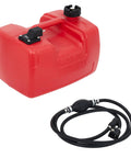 3 Gallon Marine Transfer Tank With Hose For Boats, I Shape Handle, 12 Liter Capacity, Level Indicator, Integrated Filter