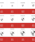 Premium Stainless Steel Precision Ball Bearing Set With 620 Pieces 12 Sizes 1mm 2mm 2.5mm 3mm 3.5mm 4mm 4.5mm 5mm 5.5mm 6mm 7mm 8mm Rust Proof Corrosion Resistant With Handy Tweezers Included Great For RC Models Repairs And Mechanical Projects size chart