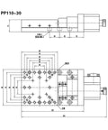 Technical drawing of Motorized Linear Stage Built Right For Dead Nuts Precise Translation Platform with dimensions.