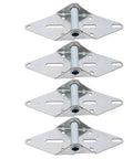 Heavy Duty Garage Door Hinges 4 Pack Size 1 Steel Galvanized For Light Commercial And Residential Use, 4 hinges shown