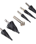 Omquot Premium Step Drill Set With High Hardness M35 Cobalt 4 Flute Pagoda Bits For Cutting Stainless Steel And Hard Metal Perfect For Electric Drill Pros Who Need Fast Smooth Chips And Tough Grip! step drill bits set with 1/4 inch hex shanks