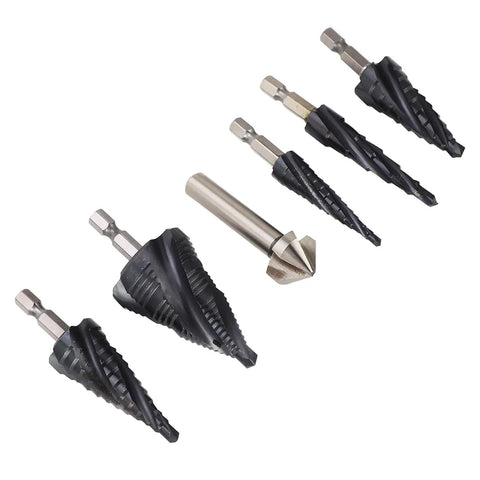 Omquot Premium Step Drill Set With High Hardness M35 Cobalt 4 Flute Pagoda Bits For Cutting Stainless Steel And Hard Metal Perfect For Electric Drill Pros Who Need Fast Smooth Chips And Tough Grip! step drill bits set with 1/4 inch hex shanks