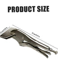 8 Inch Adjustable Flat Head Locking Pliers Built Like A Tank From Top Notch Carbon Steel Duckbill Clamps For Welding Jig Jobs With Ridiculous Screw Adjustment Grip And Seriously Durable Shop Performance showing product size in centimeters.