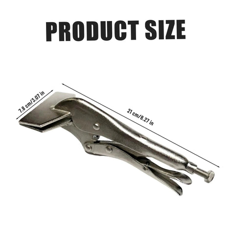 8 Inch Adjustable Flat Head Locking Pliers Built Like A Tank From Top Notch Carbon Steel Duckbill Clamps For Welding Jig Jobs With Ridiculous Screw Adjustment Grip And Seriously Durable Shop Performance showing product size in centimeters.