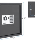 40 Key Cabinet With Digital Lock Key Safe For Office And Valet Use, Heavy Duty 16 Gauge Steel Lock Box That Mounts On The Wall