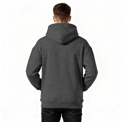 Back view of grey Sexy And I Tow It Vintage Funny Camping RV Camper Truck Hoodie For Women Cozy Fleece Sweatshirt