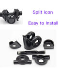 Heavy Duty Aluminum Alloy Bike Seat Clamp For Road And Mountain Bikes components shown with easy install feature.
