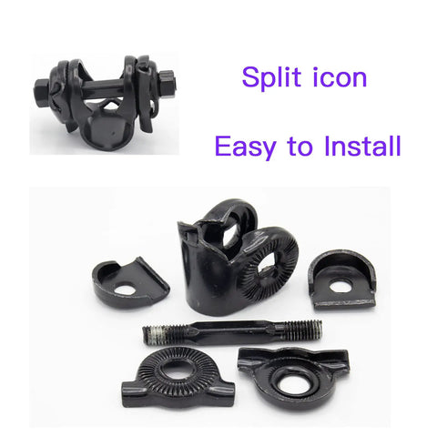 Heavy Duty Aluminum Alloy Bike Seat Clamp For Road And Mountain Bikes components shown with easy install feature.