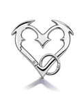 Y2K Heart Carabiner Keychain With Cute Star Clip For Keys Purses And Bags Dope Metal Key Ring For Goth Accessories Backpacks And Gifts Trendy Durable Metal Showstopper. Heart-shaped silver key ring with unique design featuring gothic accents.
