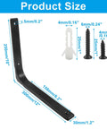 Heavy Duty Shelf Brackets Set For Home Improvement Built To Last Two Pack Workhorse 12 X 10 Inch L Wall Corner Braces with hardware