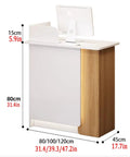 No Drama Adjustable Standing Desk With Slick Reception Counter For Offices Straight Up Built Tough Zero Hassle Assembly Spacious Laptop Workstation with dimensions and design.