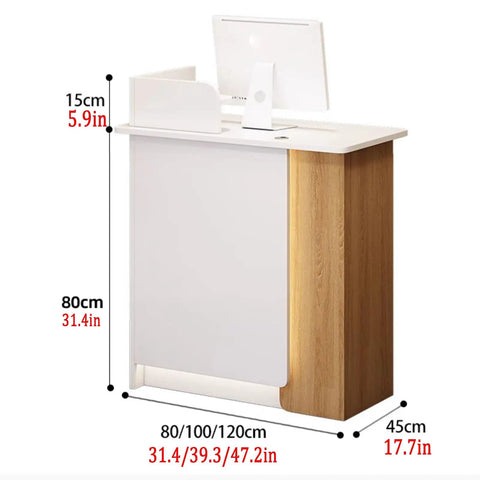 No Drama Adjustable Standing Desk With Slick Reception Counter For Offices Straight Up Built Tough Zero Hassle Assembly Spacious Laptop Workstation with dimensions and design.