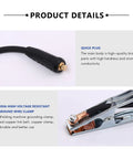Heavy Duty 300 Amp Grounding Welding Earth Clamp Clip With 10-25 Plug Connector For MIG TIG Machines close-up of quick plug and copper clamp details.