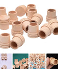 Professional Grade Moxa Stick Extinguisher And Wood Snuffer For 1.8 Cm Cigars, collection of wooden tubes displayed at varying angles.