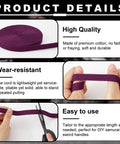 Purple Ito Sageo Wrapping Cord 5m Silk Cotton Blend 0.51 Inch Wide for Katana Tsukamaki handle wrapping and samurai sword rope