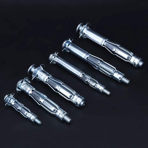 Heavy Duty Hollow Wall Anchor Kit All In One 42 Pack M4 M5 M6 Expansion Bolts For Plasterboard Drywall Brick And Wood Doors With Reinforced Wings And Integrated Washers For Easy Quick Install Thin Metal M4 M5 M6 anchors