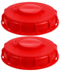 Red Abs Ibc Tank Lid Covers With Valve Caps Offer Sealed Protection For 275 Gallon Plastic Totes, Stop Leaks Now And Keep Water Or Materials Clean While Transporting Heavy Duty Sealing Is Totally Awesome.