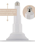 Slick LED Recessed Retrofit Light delivers a no sweat install with adjustable base for standard E26 sockets.