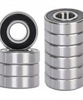 6004 2RS Deep Groove Ball Bearing 20 By 42 By 12 Millimeter Beefed Up Rubber Sealed High RPM For Machine Tools Wheels Household Appliances Agricultural Equipment 10 Pack, stack view