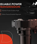 Drive shaft flex joint coupling in black metal with bolts (front view)