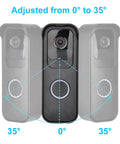 Adjustable Angle Mounting Bracket For Video Doorbell 2021 Black No Fuss Easy Install Wall Mount Accessory Camera Not Included