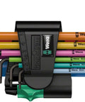 Multicolor Hex Plus L Key Set 9 Piece Metric Hex Keys With Color Coded Handles Hex Plus Precision Machined Black Laser Finish Compact Holder
