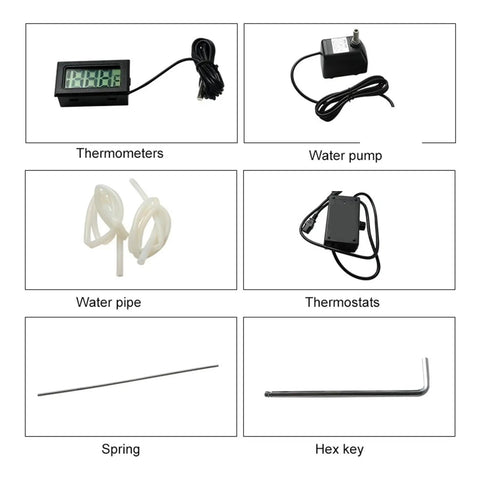 Water Cooled Acrylic Bender For Pvc Sheet And Plexiglass Straight Up Smooth Angle Control components including thermometer, water pump, and thermostats.