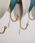Heavy Duty Wall Mounted Coat Hook With Snowflake Design Iron Wall Hook For Entryway And Bathroom showing four elegant hooks.