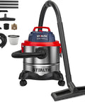 Wet And Dry Vacuum 5 Gallon Stainless Steel Shop Vacuum With Blower Five Point Five Peak HP Copper Motor For Home Garage