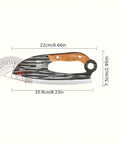 Two Piece Meat Cleaver Knife Set For Kitchen And Outdoor Use with measurements, forged stainless steel, ergonomic handle