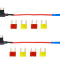 Add A Circuit Fuse Tap Adapter Kit For 12V Cars With Mini Blade Fuses 10A And 20A Two Sets Plug And Play No Splice Easy Install