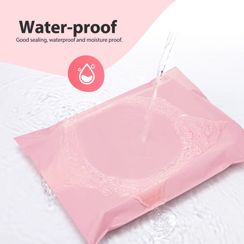 14.5 X 19 Inch Poly Mailers 50 Pack Self Seal Waterproof Shipping Bags For Clothing Durable Pink Packing Envelopes Water Test