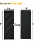 Heavy Duty Reversible Cast Iron Griddle Replacement Plate For Gas Stoves Double Sided Center Griddle Pan With Matte Enamel Finish