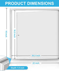 Heavy Duty White Drywall Access Panel 18 By 22 Inch dimensions showing height, width, and depth with secure lock details.