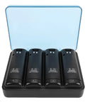 Four In One Remote Charging Station For Controllers With Four 2800mAh Rechargeable Batteries USB Cable And LED Indicator Dock Gamers Love This Ultra Handy USB Powered Charger Stand, lid open view
