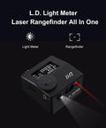 LD Light Meter Pro For Vintage Cameras And Film Photography With One Tap Exposure And Distance Calculator, Ultra Narrow 7 Degree Spot Meter, Built In Laser Rangefinder, Pocket Size All In One Meter For Fast Accurate Shots On The Go No Guesswork. Black pocket light meter with laser beam