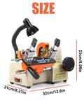 Beefy Automatic Key Cutting Machine With Punchy Led Spotlight For Cars, showing dimensions and features for key duplication.