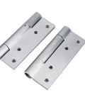 2 Pack Self Closing Door Hinges With Hydraulic Buffer For Quiet Smooth Auto Close, shown flat with screws visible