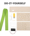 DIY Electric Conveyor Belt Kit For Kids Hands On STEM Learning, 2-Piece Educational Model components in light green and beige
