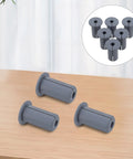 Slick Silicone Cable Grommet Kit That Keeps Your Home And Office Totally Neat With Six Heat Resistant Wall Bushings For Easy Wire Protection And Fast Setup. Grey silicone cable grommet kit, 6-piece set on desk