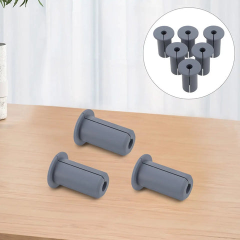 PartyKindom Silicone Cable Grommet Kit 3/4 Inch With Heat And Wear Resist For Home Or Industrial Wire Protection Perfect Wall Cable Feed Cover, grey silicone grommets on desk