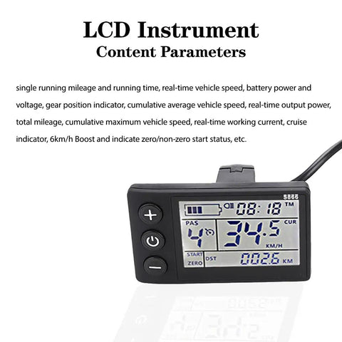 All Weather Brushless Speed Controller With LCD Display For Electric Mountain Scooter 24V 36V 250W 350W Kit Delivers Precise Throttle Response And Quiet Operation And Reliable Braking And Direction Control