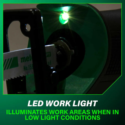 18V MultiVolt Cordless Compact Reciprocating Saw With Top Cutting Speed One And One Eighth Inch Stroke Length And Three Thousand SPM For Tight Spaces Up To One Hundred Twenty Five Cuts Per Charge Tool Body Only featuring LED work light