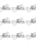 Eight Piece 360 Degree Door Pivot Hinge Set With Fixing Screws Stainless Steel Center Pivot Hinges displayed in a grid pattern