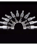 Ultimate 300 Piece Spade Connector Wire Crimp Terminal Assortment Kit With Insulating Sleeves In Sizes 2.8mm 4.8mm And 6.3mm For All Your Diy Electrical Projects., clear insulated spade terminals on black background