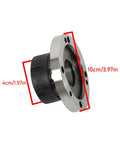 Get That Heavy Duty ER40 Collet Chuck With 100mm Diameter And ER Wrench For Rock Solid CNC Milling Lathe Accuracy Plus High Hardness Steel Construction You Can Rely On, showing dimensions 10cm and 4cm with a steel body.