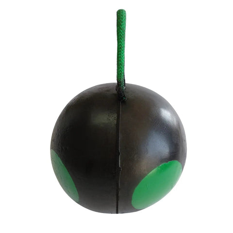 Beefy Round Ball Archery Target For Backyard Practice Built Tough With Self Healing Foam 9x9x9 Inch Surface, black with green spots